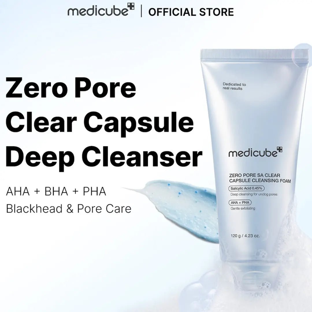 Medicube Zero Pore Sa Clear Capsule Cleansing Foam - 120g Cleanser - XOXO cosmetics