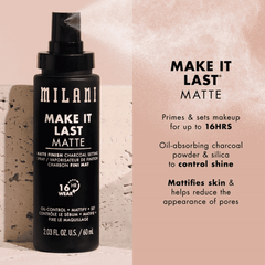 Milani Make It Last Matte Finish Setting Spray - 60ml Setting & Fixing Spray - XOXO cosmetics
