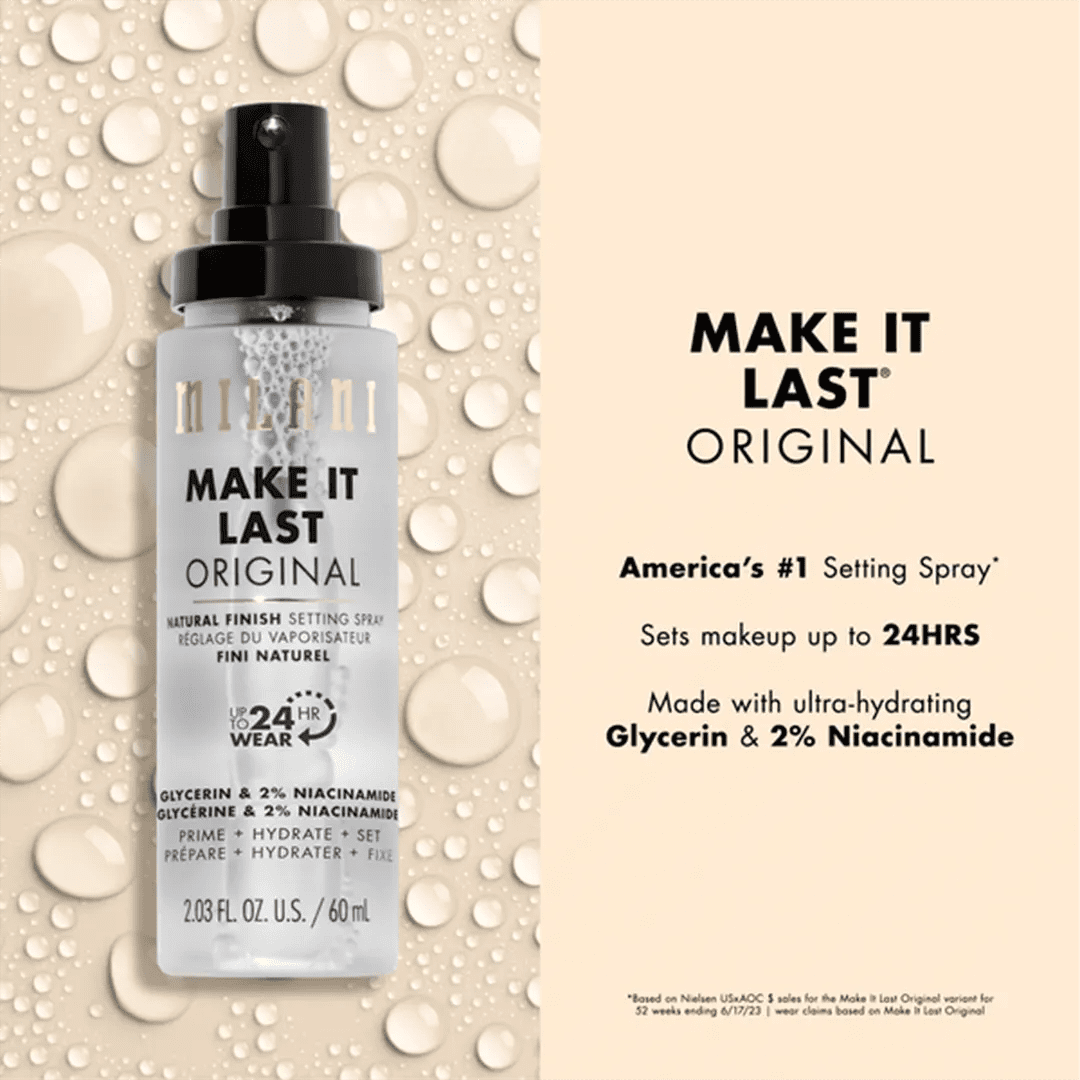 Milani Make It Last Original Natural Finish Setting Spray - 60ml Setting & Fixing Spray - XOXO cosmetics