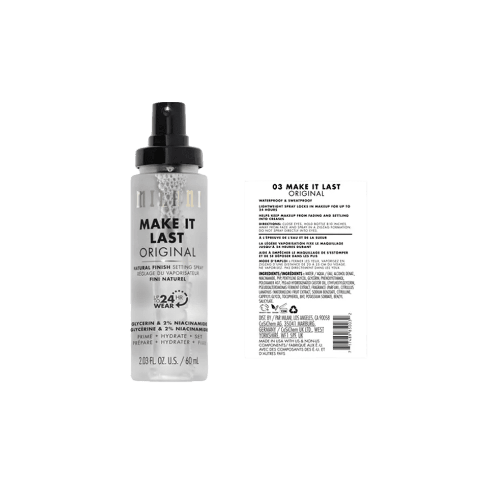 Milani Make It Last Original Natural Finish Setting Spray - 60ml Setting & Fixing Spray - XOXO cosmetics