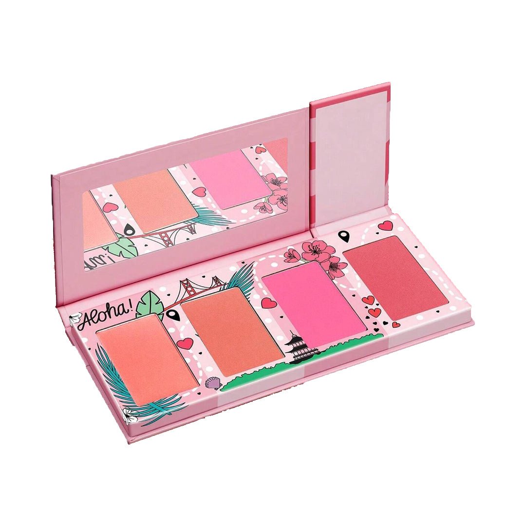 Misslyn Travel Kit All In One Teint Palette - 4 Colors Matte Blush Blusher - XOXO cosmetics