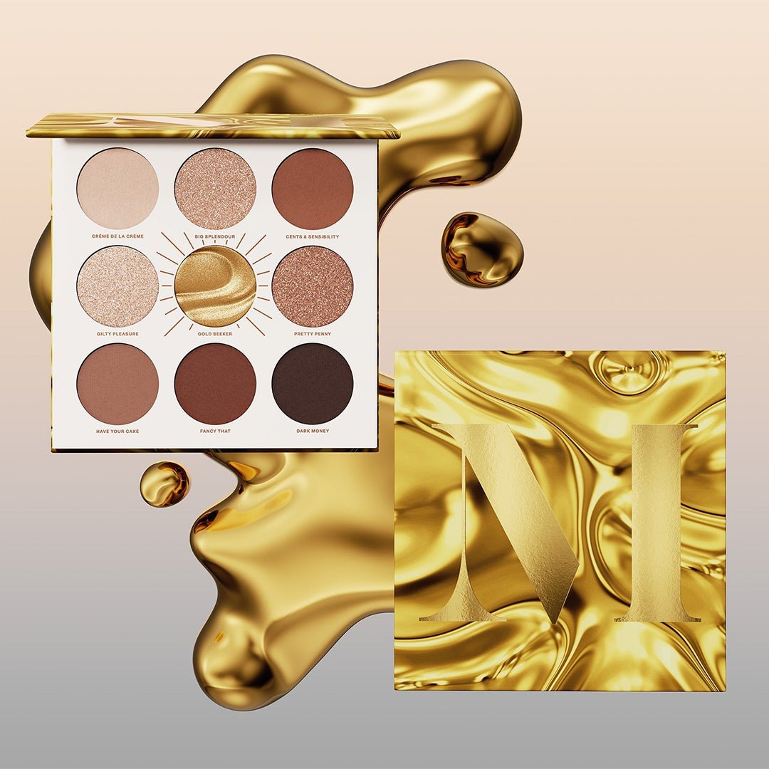 Morphe Rich & Foiled Artistry Palette - Gold Seeker Eyeshadow - XOXO cosmetics