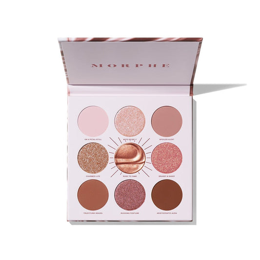 Morphe Rich & Foiled Artistry Palette - Rose to Fame Eyeshadow - XOXO cosmetics