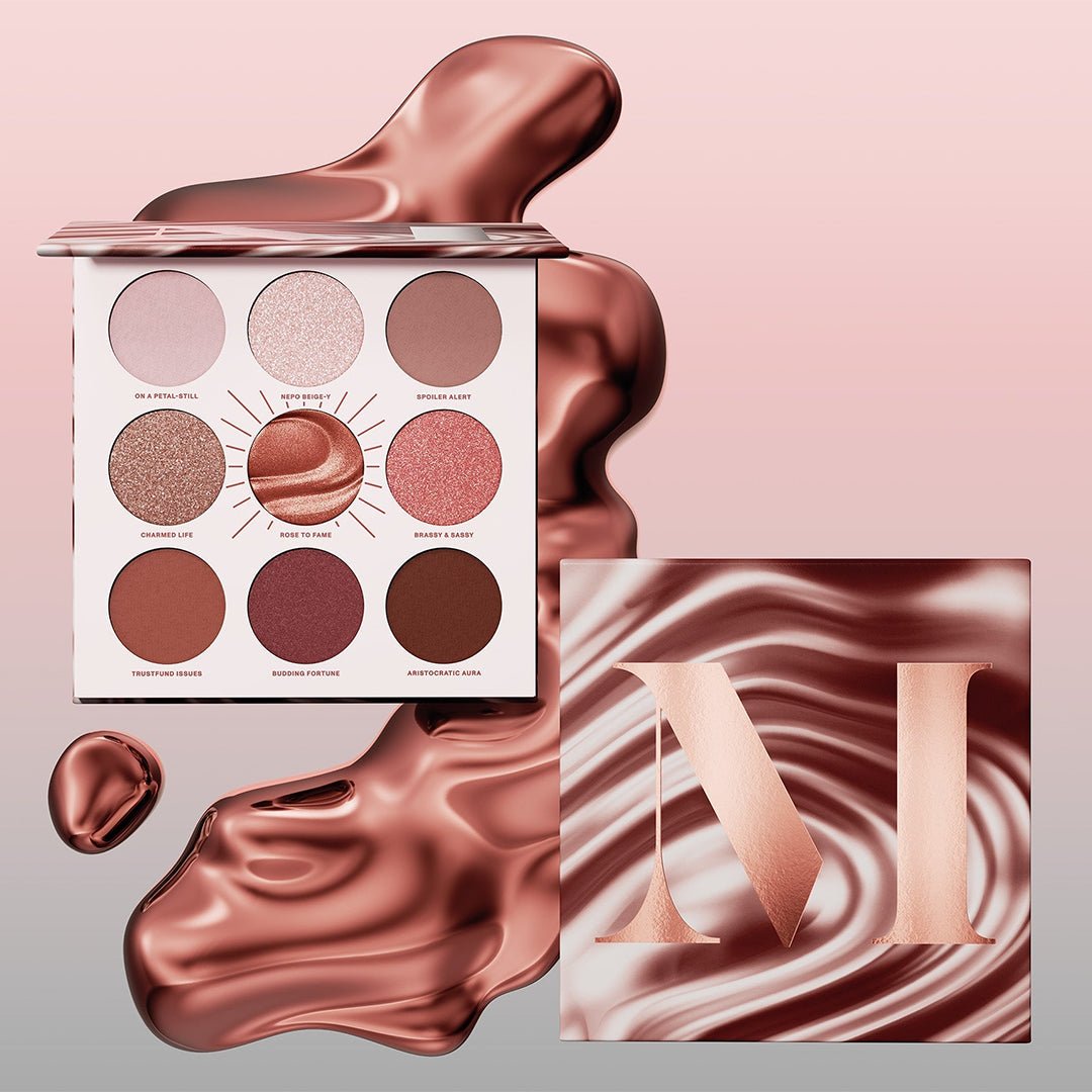 Morphe Rich & Foiled Artistry Palette - Rose to Fame Eyeshadow - XOXO cosmetics