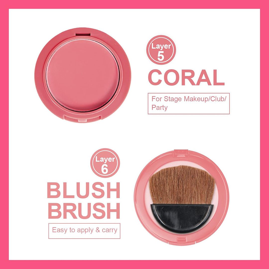 Music Flower 5 Color Face Blusher Powder Blusher - XOXO cosmetics