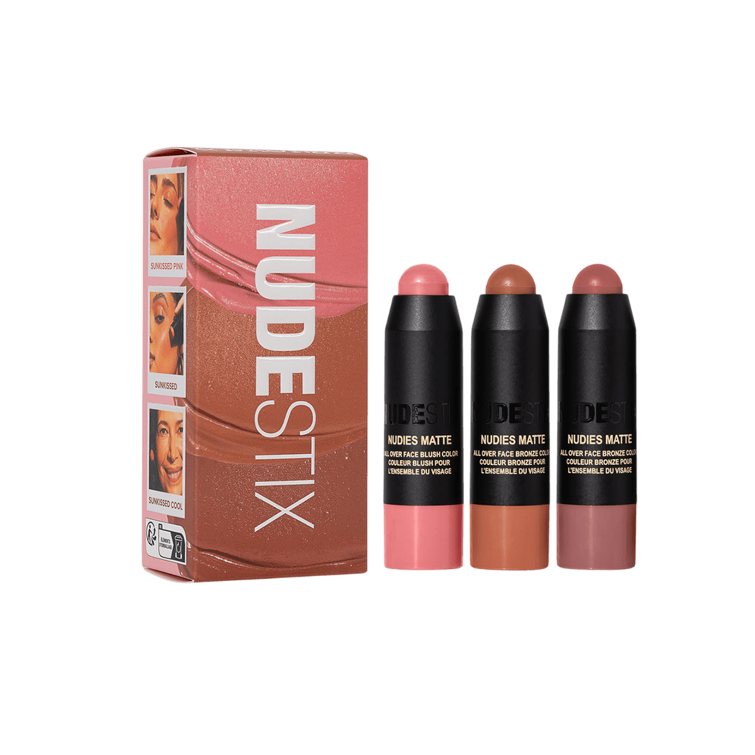 NUDESTIX Sunkissed Blush & Bronze Mini Kit - 3Pcs Blush - XOXO cosmetics