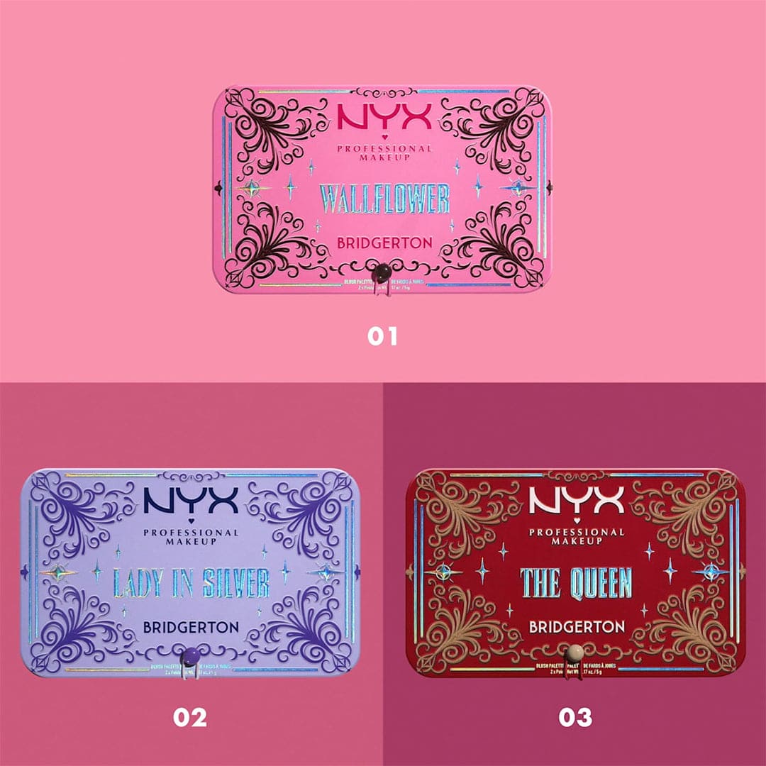 NYX Bridgerton Royal Blush Palette - Lady In Silver Blush Palette - XOXO cosmetics