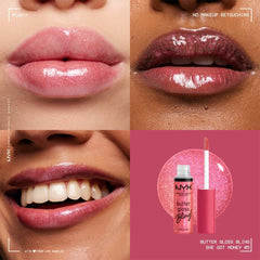 NYX Butter Gloss Non-Sticky Lip Gloss Liquid Lipstick - XOXO cosmetics