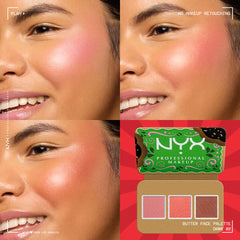 NYX Buttermelt Face Palette Blush And Bronzer Duo - 02 Dark Blusher - XOXO cosmetics