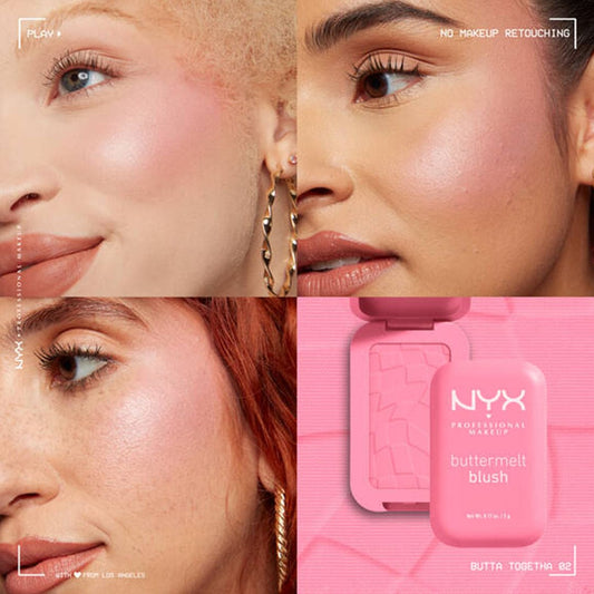 NYX Buttermelt High-Pigment Blush Blusher - XOXO cosmetics