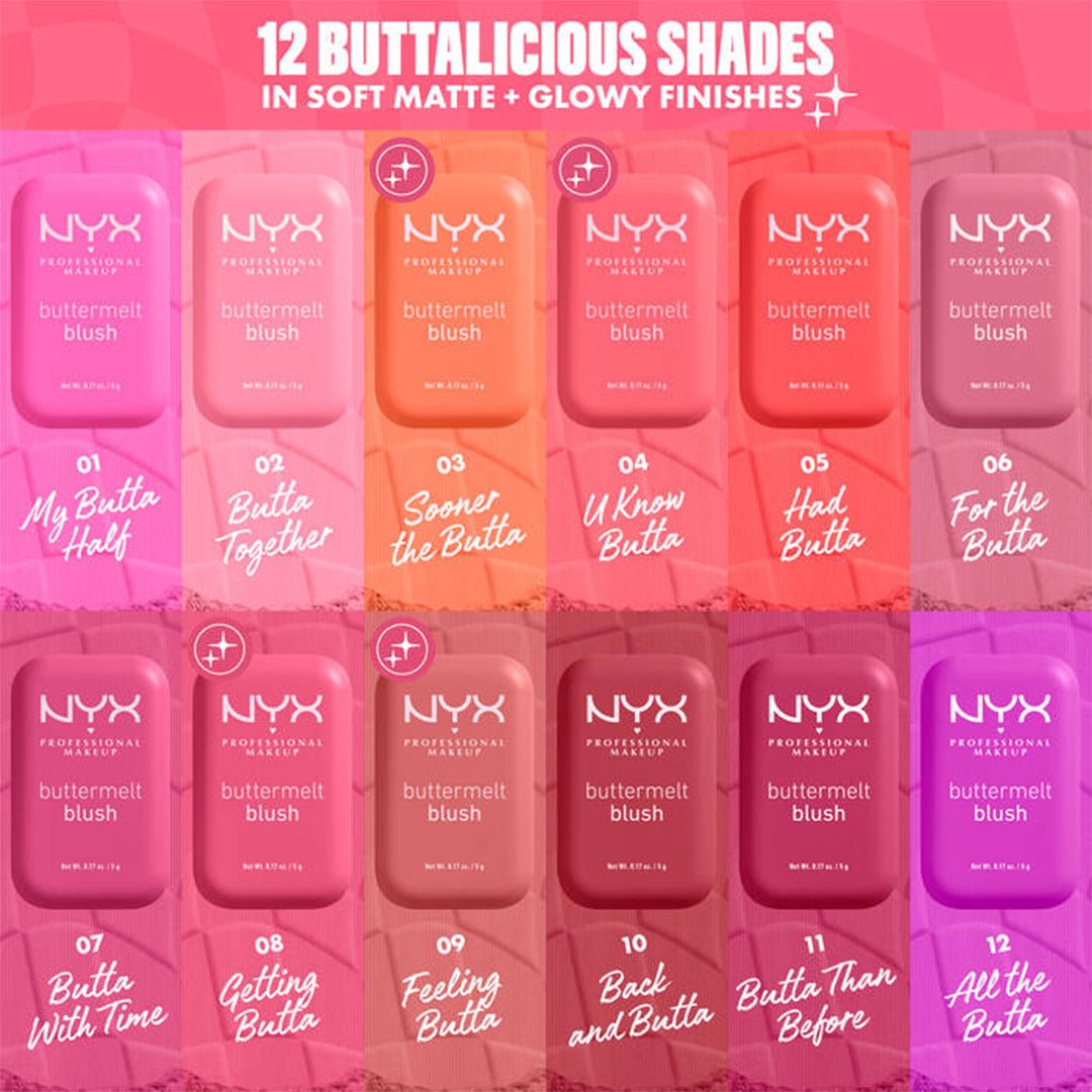 NYX Buttermelt High-Pigment Blush Blush - XOXO cosmetics