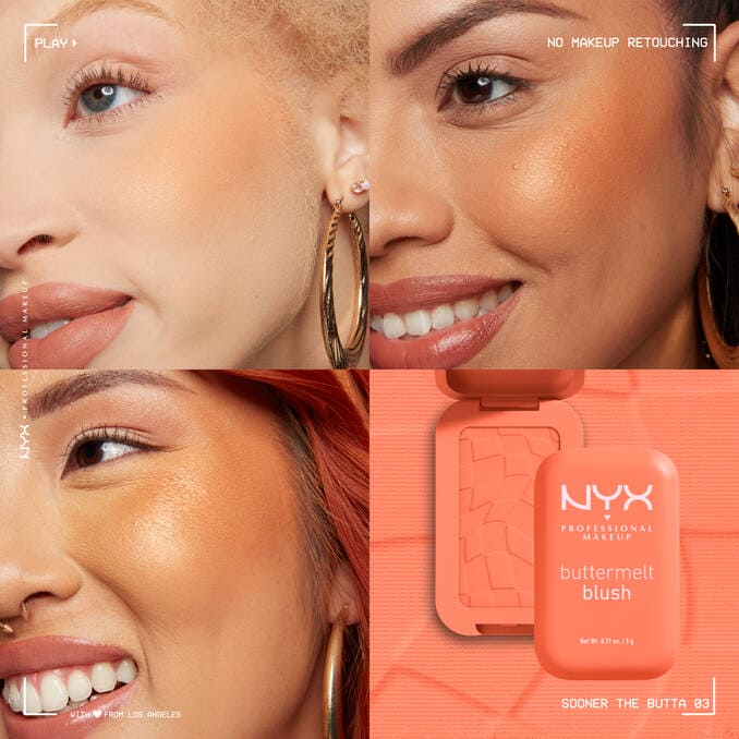 NYX Buttermelt High-Pigment Blush Blush - XOXO cosmetics