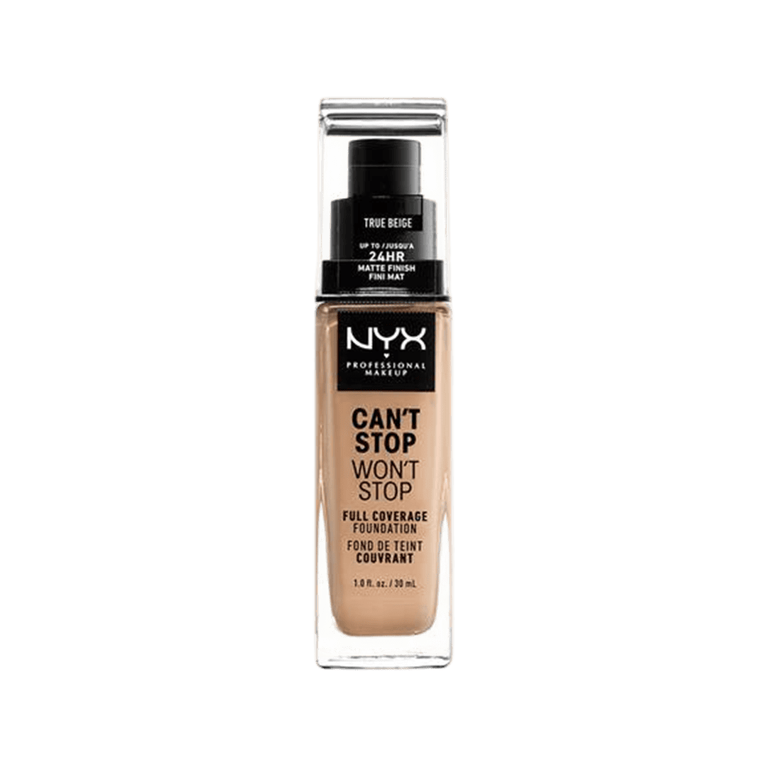 NYX Can't Stop Won't Stop Full Coverage Foundation - True Beige Foundation - XOXO cosmetics