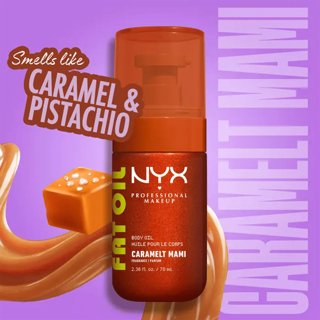 NYX Fat Oil Body Oil - Caramelt Mami - 70ml Body Oil - XOXO cosmetics