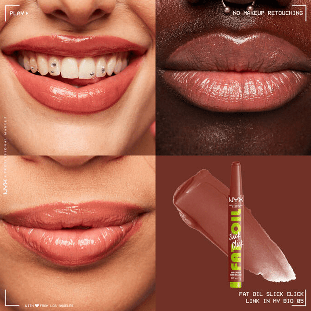 NYX Fat Oil Slick Click Shiny Lip Balm Lip Gloss - XOXO cosmetics