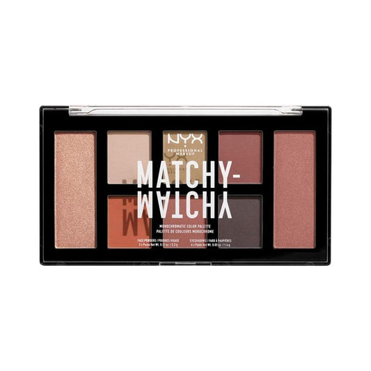 NYX Matchy Matchy Monochromatic Eyeshadow Palette - 03 Camel Eyeshadow - XOXO cosmetics