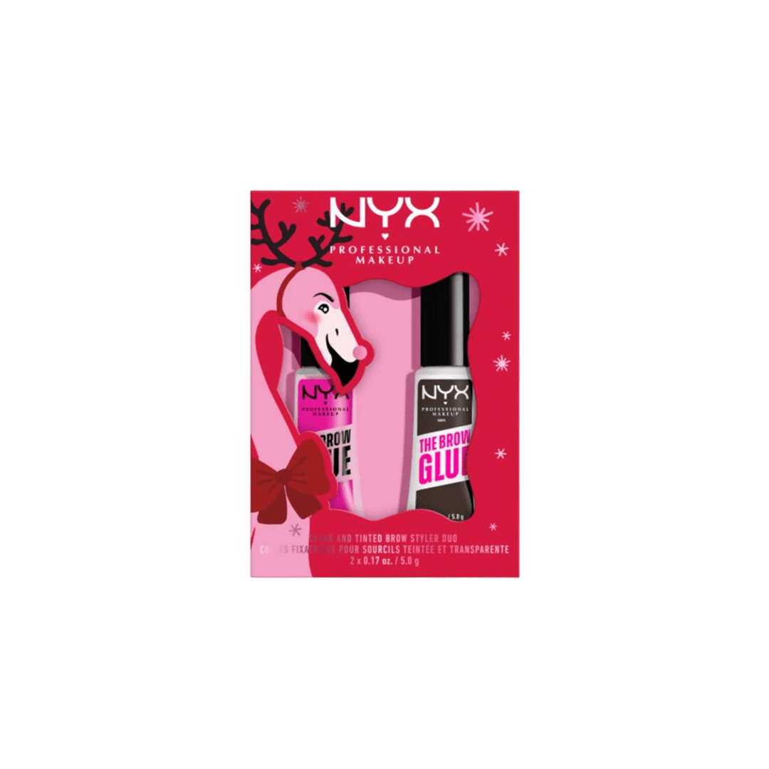 NYX The Brow Glue Duo Clear & Black Eyebrow - XOXO cosmetics
