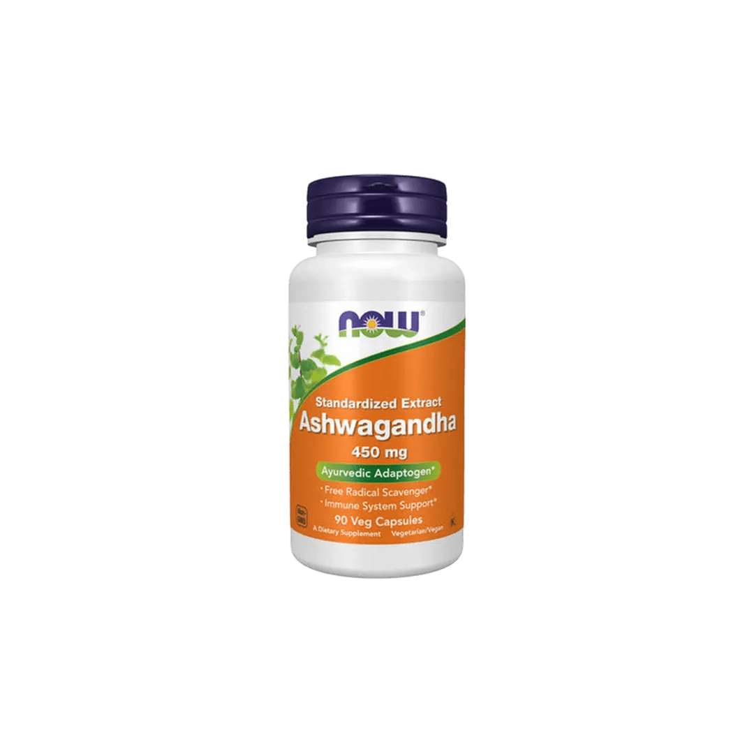 Now Standardized Extract Ashwaganda 450mg - 90 Veg Capsules Supplement - XOXO cosmetics