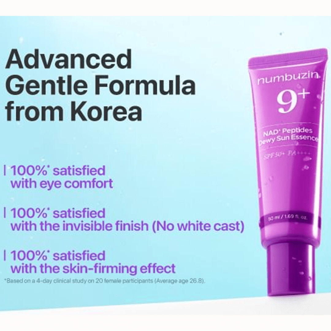 Numbuzin 9+ NAD + Peptides Dewy Sun Essence - 50ml Sunblock - XOXO cosmetics