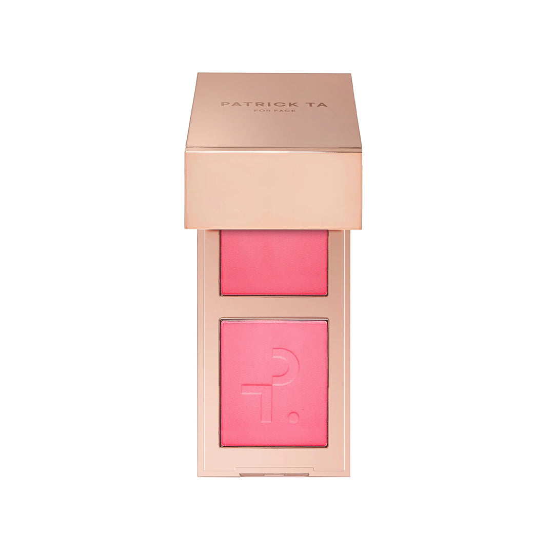 Patrick Ta Double-Take Creme & Powder Blush Mini Size - She's That Girl Blush - XOXO cosmetics