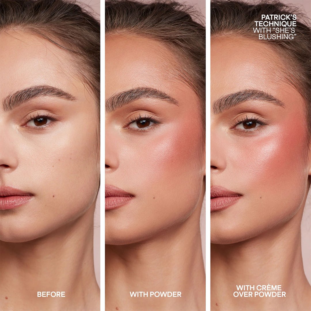 Patrick Ta Double-Take Creme & Powder Blush Mini Size - She's That Girl Blush - XOXO cosmetics