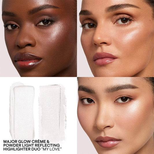 Patrick Ta Major Glow Creme & Powder Light Reflecting- Translucent Highlighter Duo Highlighter - XOXO cosmetics