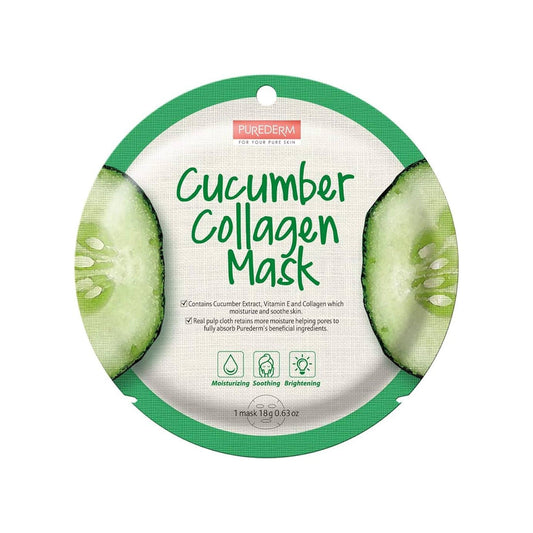Purederm Cucumber Collagen Sheet Mask Face Mask - XOXO cosmetics