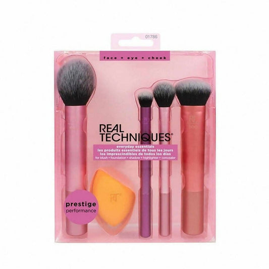 Real Techniques Everyday Essentials Set Makeup Tools - XOXO cosmetics