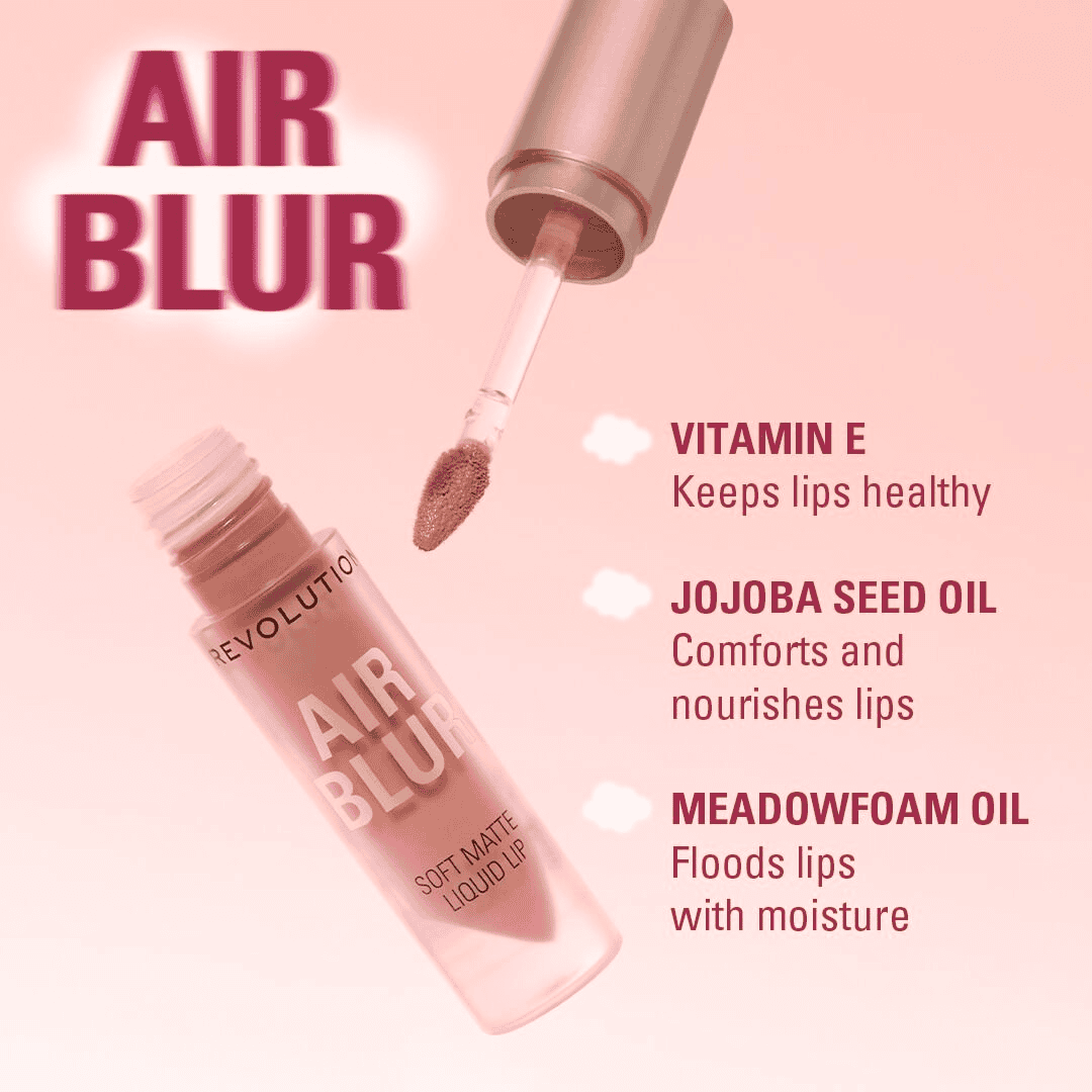 Revolution Air Blur Soft Matte Liquid Lip Lipstick - XOXO cosmetics