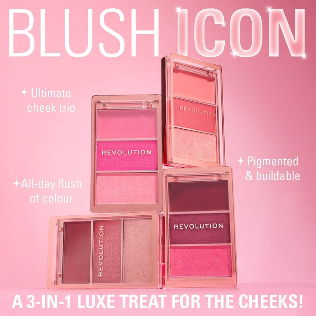 Revolution Blush Icon Palette Blush Palette - XOXO cosmetics