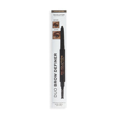 Revolution Duo Brow Definer - Dark Brown Eyebrow - XOXO cosmetics