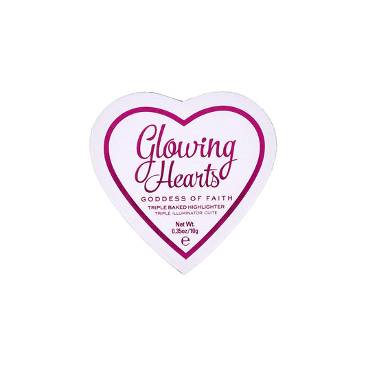 Revolution Glowing Hearts Triple Baked Highlighter - Goddess Of Faith Highlighter - XOXO cosmetics
