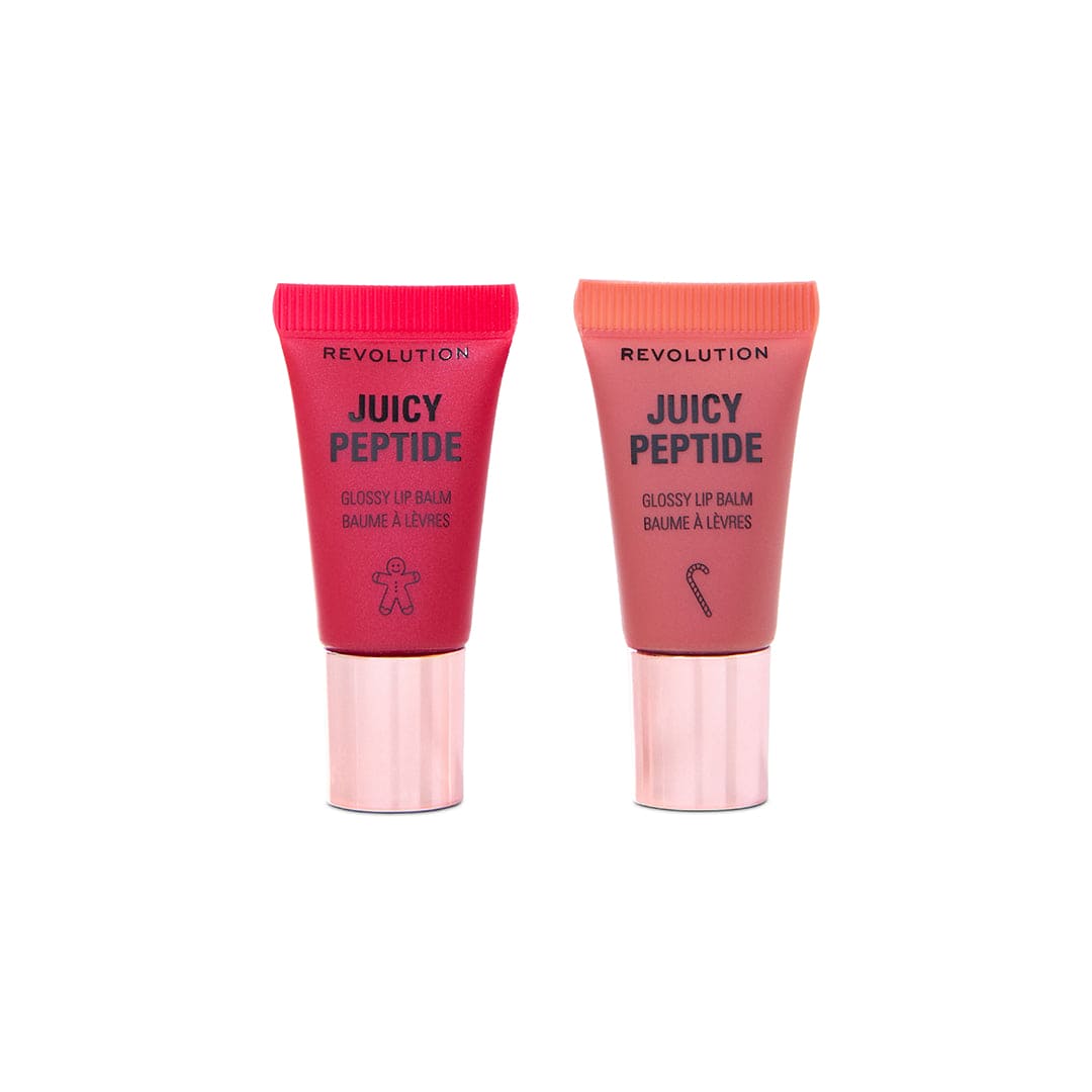 Revolution Juicy Peptide Glossy Lip Balm Set Gift Set - XOXO cosmetics