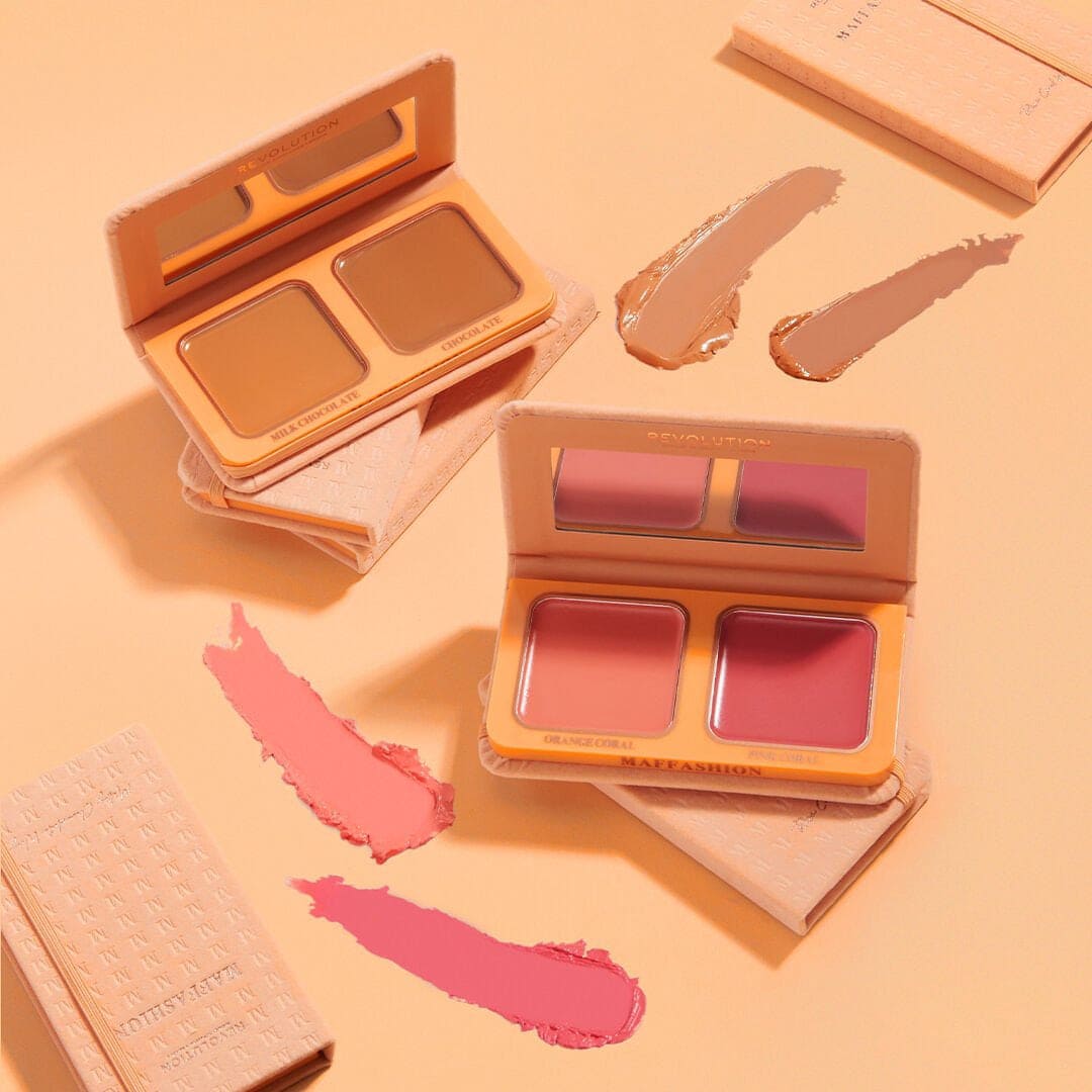 Revolution X Maffashion Cream Blush Duo Blush Palette - XOXO cosmetics