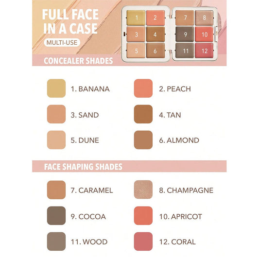 SHEGLAM All About That Face Multifunctional Face Palette - Vanilla Sculpt Face Palette - XOXO cosmetics