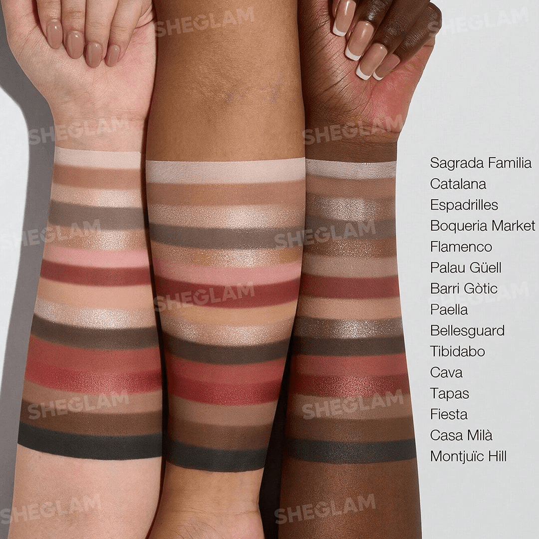 SHEGLAM Bliss In Barcelona 15-Pan Eyeshadow Palette Eyeshadow - XOXO cosmetics