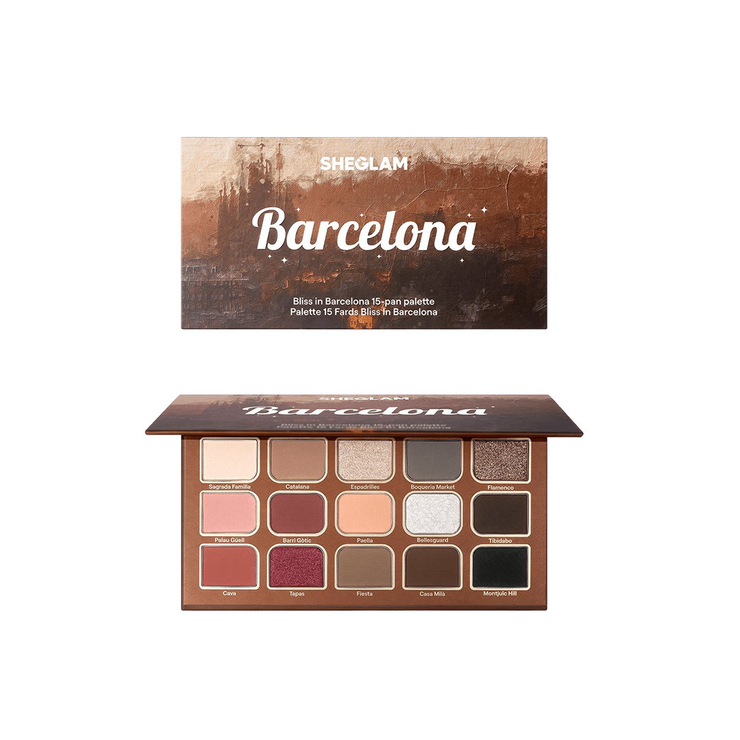 SHEGLAM Bliss In Barcelona 15-Pan Eyeshadow Palette Eyeshadow - XOXO cosmetics