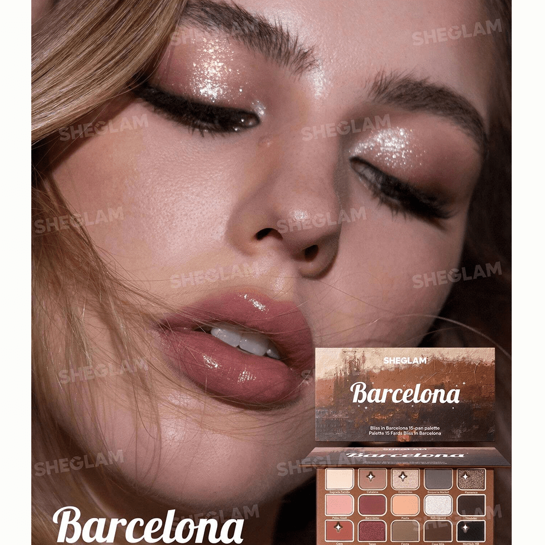 SHEGLAM Bliss In Barcelona 15-Pan Eyeshadow Palette Eyeshadow - XOXO cosmetics