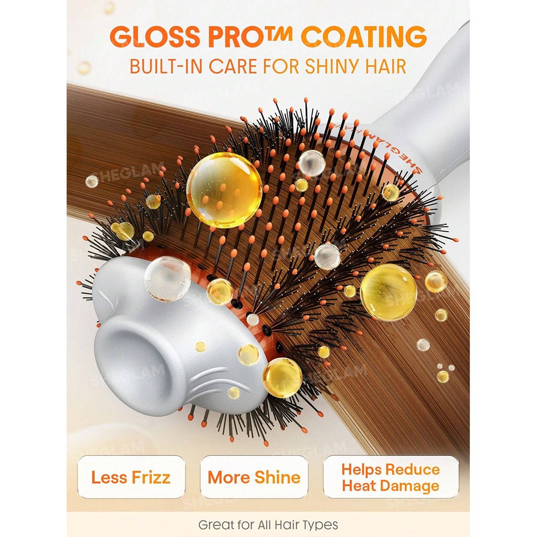 SHEGLAM Blowout Bliss Volumizing Hot Air Brush - UK Plug * Global Item Hair Dryers & Stylers - XOXO cosmetics