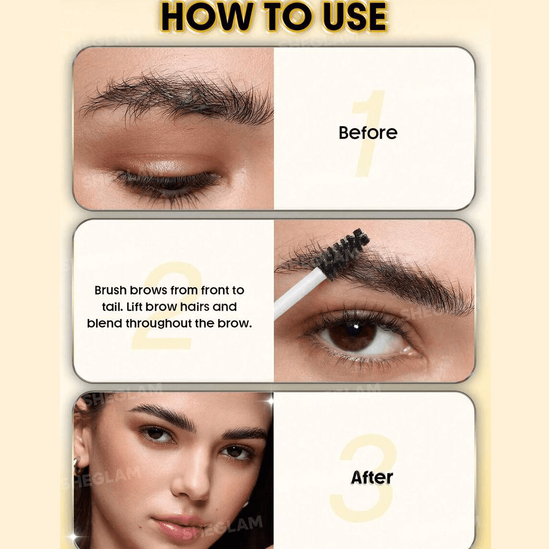 SHEGLAM Brow Behavior Taming Gel - Clear Eyebrow - XOXO cosmetics