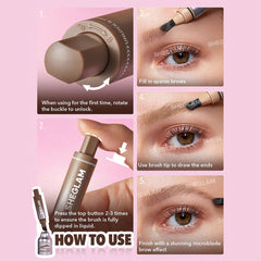 SHEGLAM Brow-Fection Angled Brush & Dip Eyebrow - XOXO cosmetics