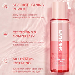 SHEGLAM Clear Away Eye & Lip Makeup Remover Makeup Remover - XOXO cosmetics