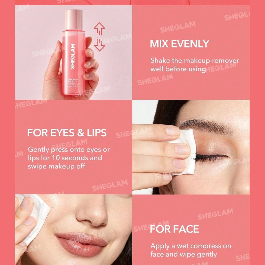 SHEGLAM Clear Away Eye & Lip Makeup Remover Makeup Remover - XOXO cosmetics