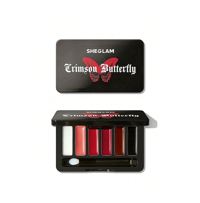 SHEGLAM Crimson Butterfly - Phantom's Kiss Lip Gloss Palette Lip Kit - XOXO cosmetics