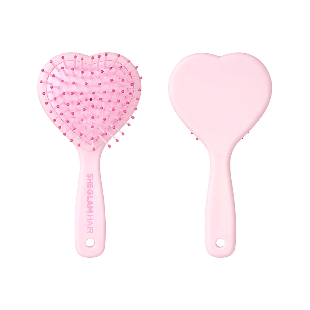 SHEGLAM Cupid's Charm Sweet Heart Paddle Brush Hair Tools - XOXO cosmetics