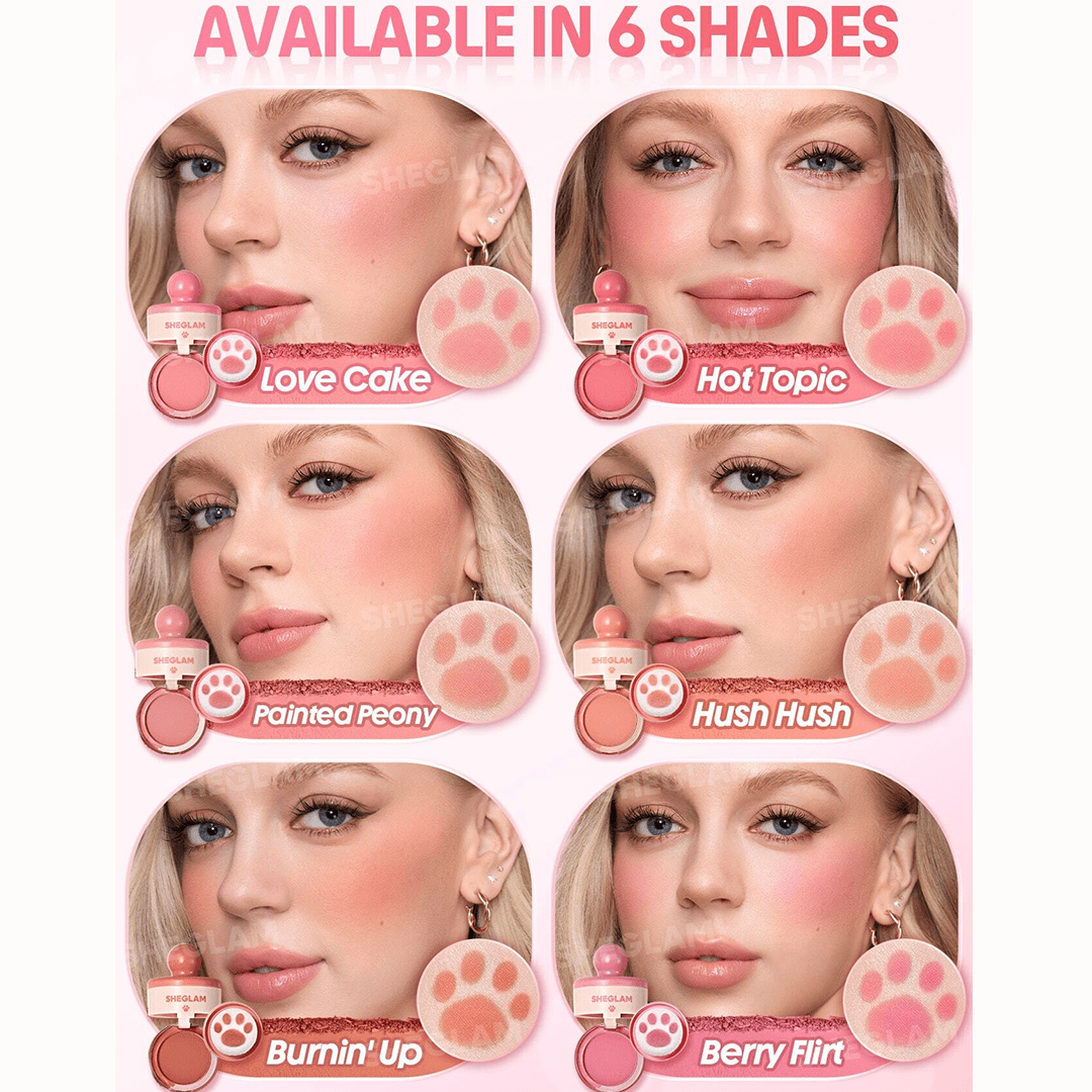 SHEGLAM Cutie Paw Blush Stamp Blush - XOXO cosmetics