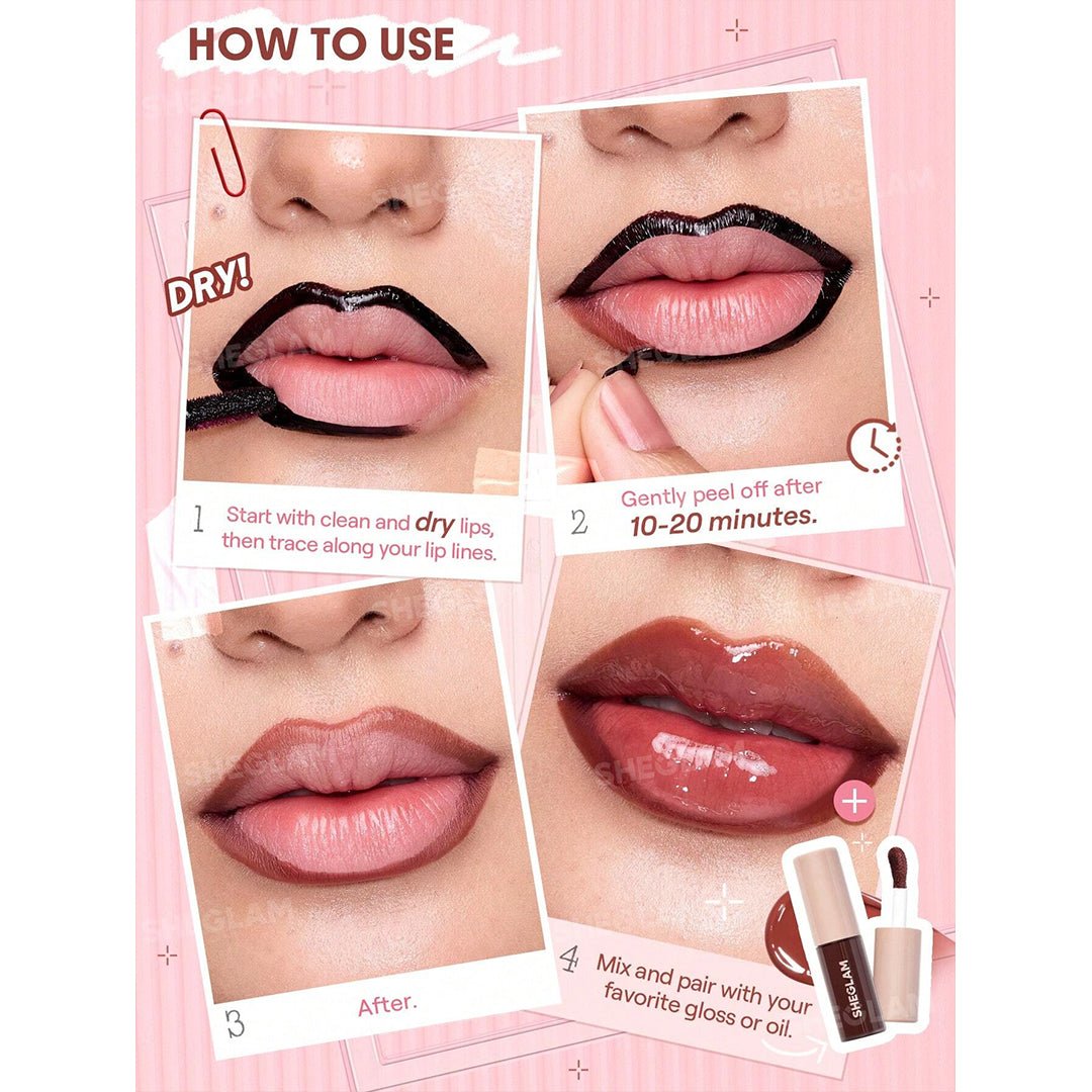 SHEGLAM Fall In Line Peel Off Lip Liner Stain Lip Liner - XOXO cosmetics