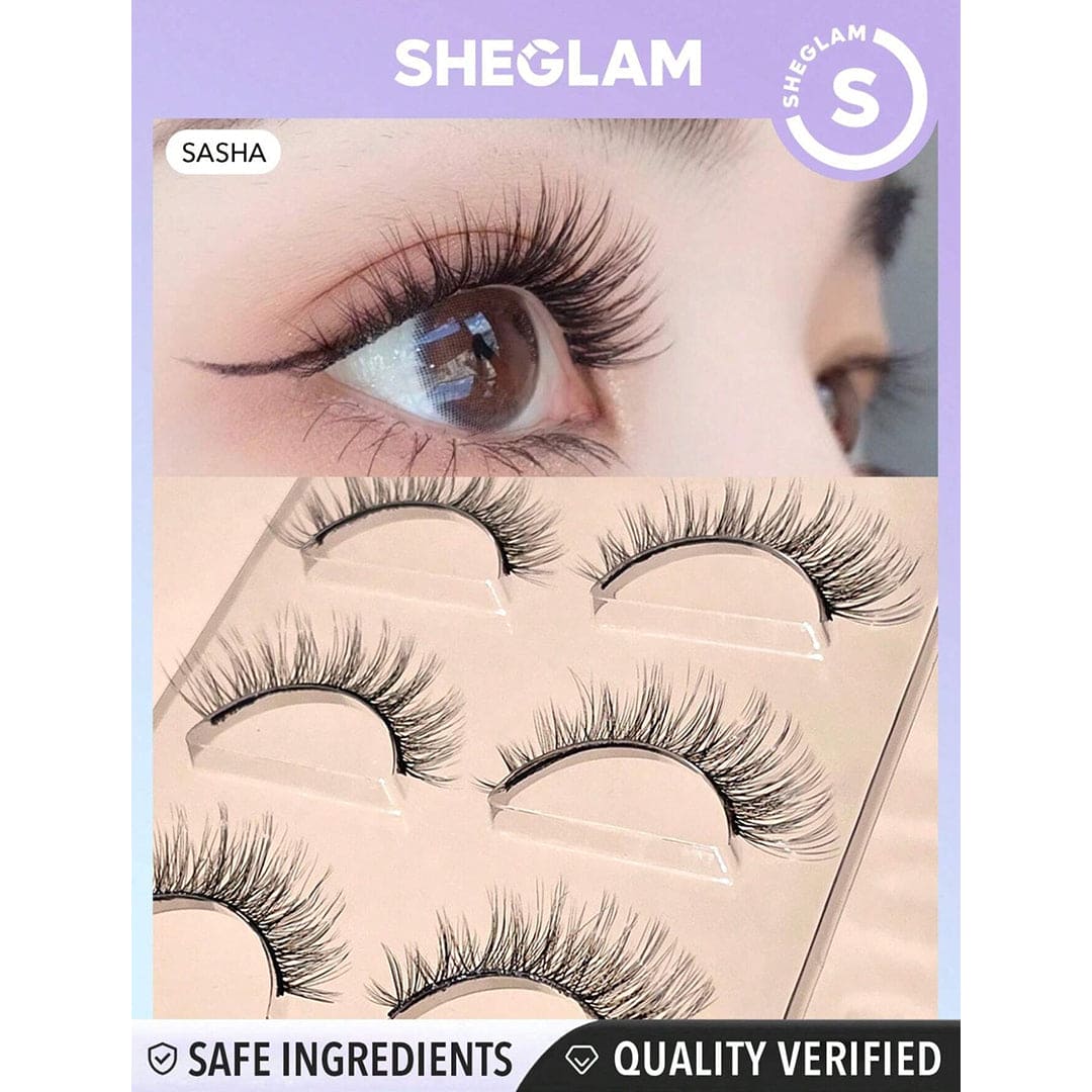SHEGLAM Girl Next Door Natural False Eyelashes - Sasha Eyelashes - XOXO cosmetics