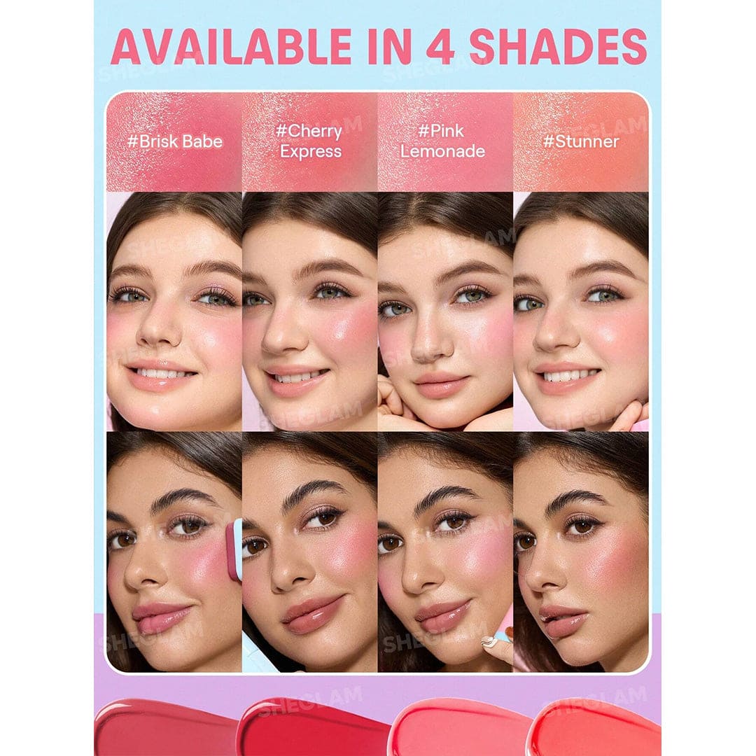 SHEGLAM Glass Glow Blush Stick Blush - XOXO cosmetics
