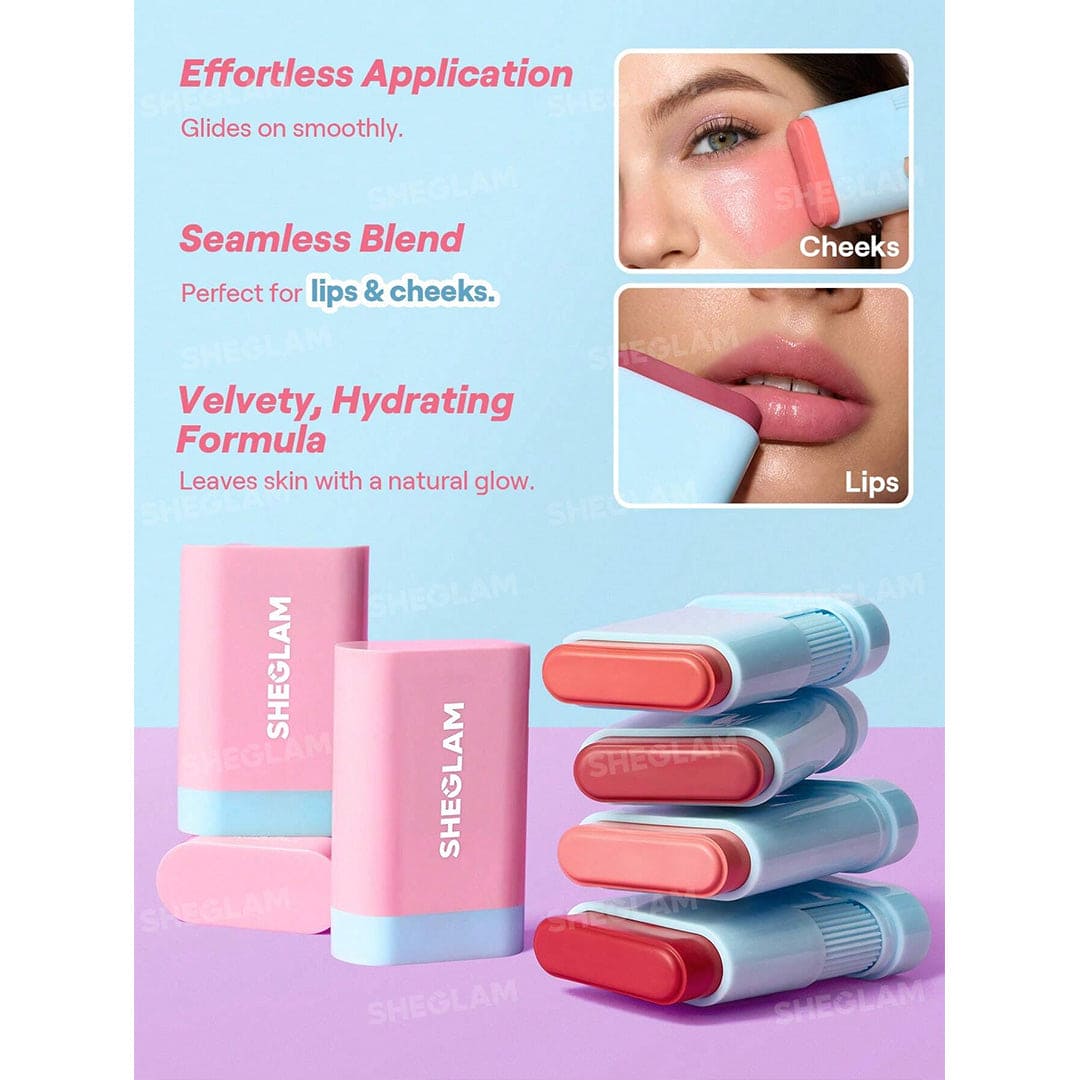 SHEGLAM Glass Glow Blush Stick Blush - XOXO cosmetics